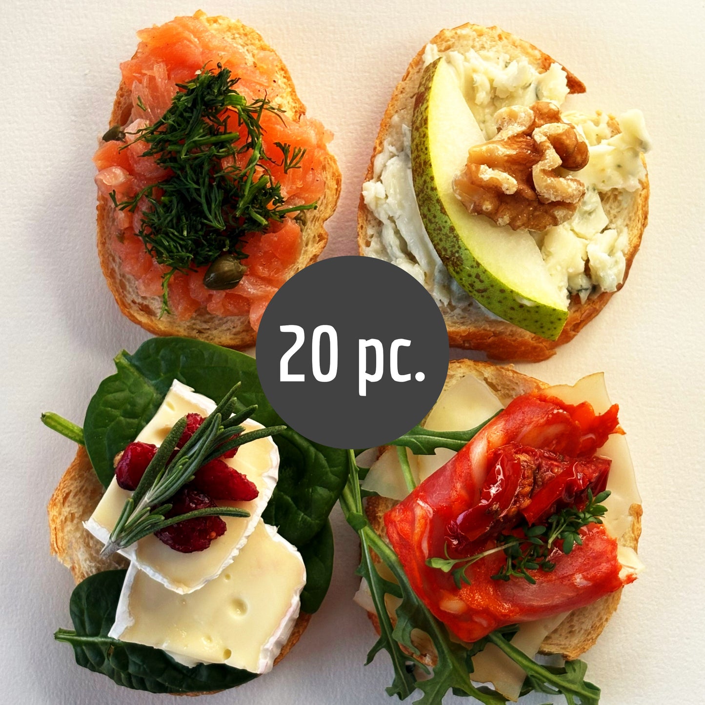 Snackbox - Elegante Genussbox - Sandwiches 20 Stueck