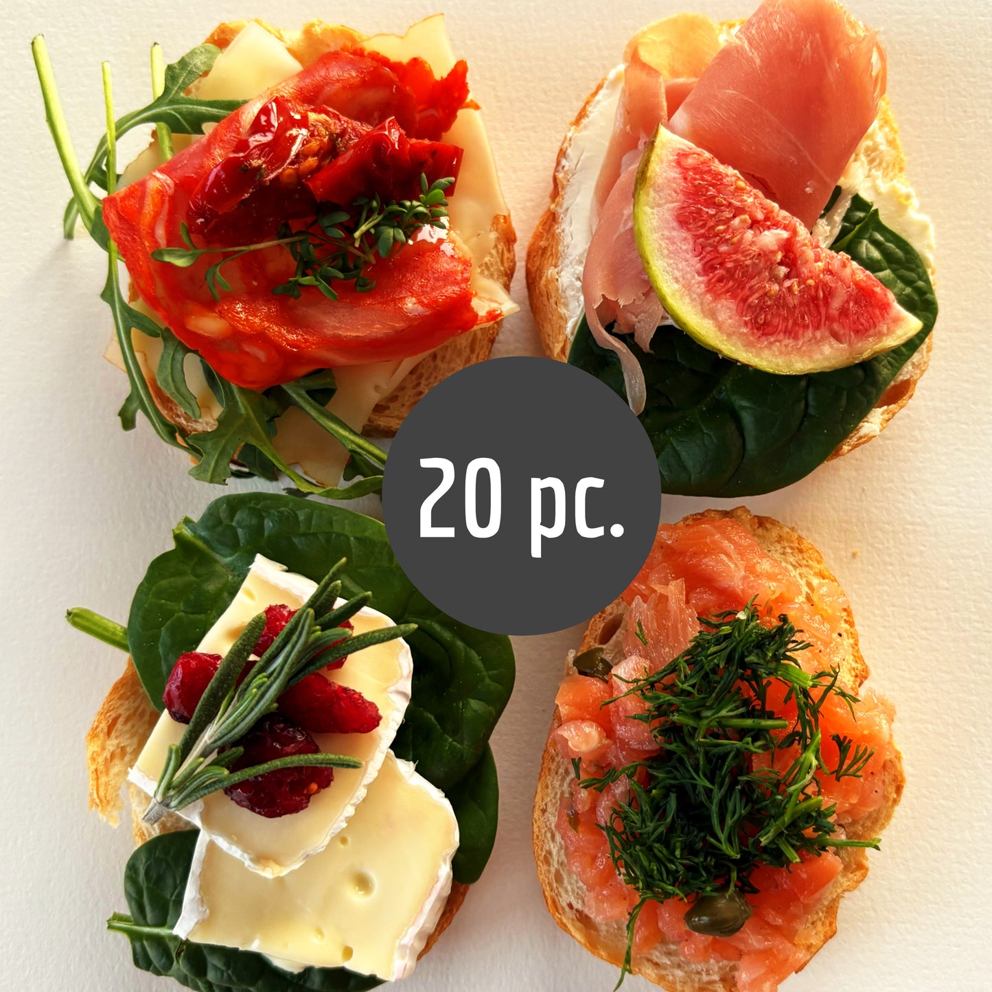 Snackbox - Fleisch-Genussbox - Sandwiches 20 Stueck